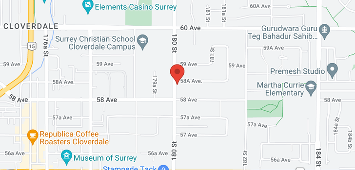map of 18040 58A AVENUE
